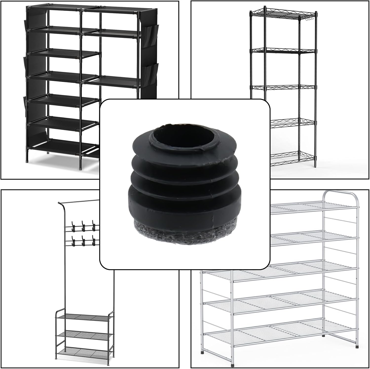 0.8 Inch Non-Slip Chair Leg Caps 12Pcs, Round Felt Base Tube Cap for Hardwood Floors, Stool Leg Cap Protectors Inserts Screw Hole Plugs Cover for Metal Furniture Legs