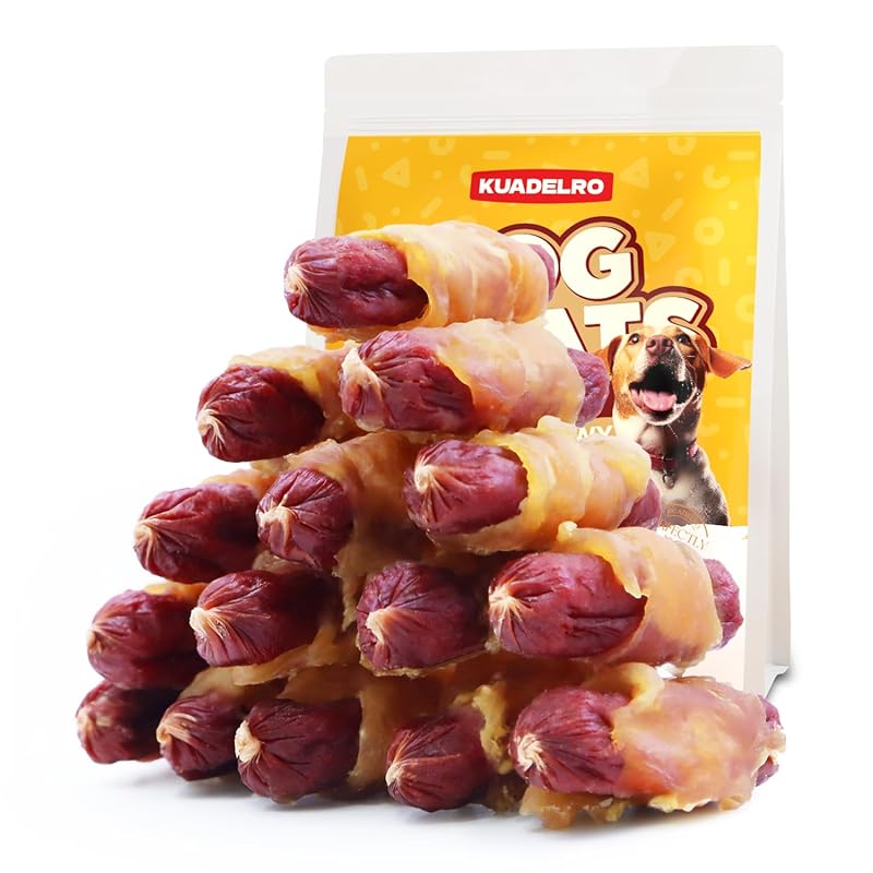 Petisco para cães de frango envolto em linguiça de pato KUADELRO, 226 g