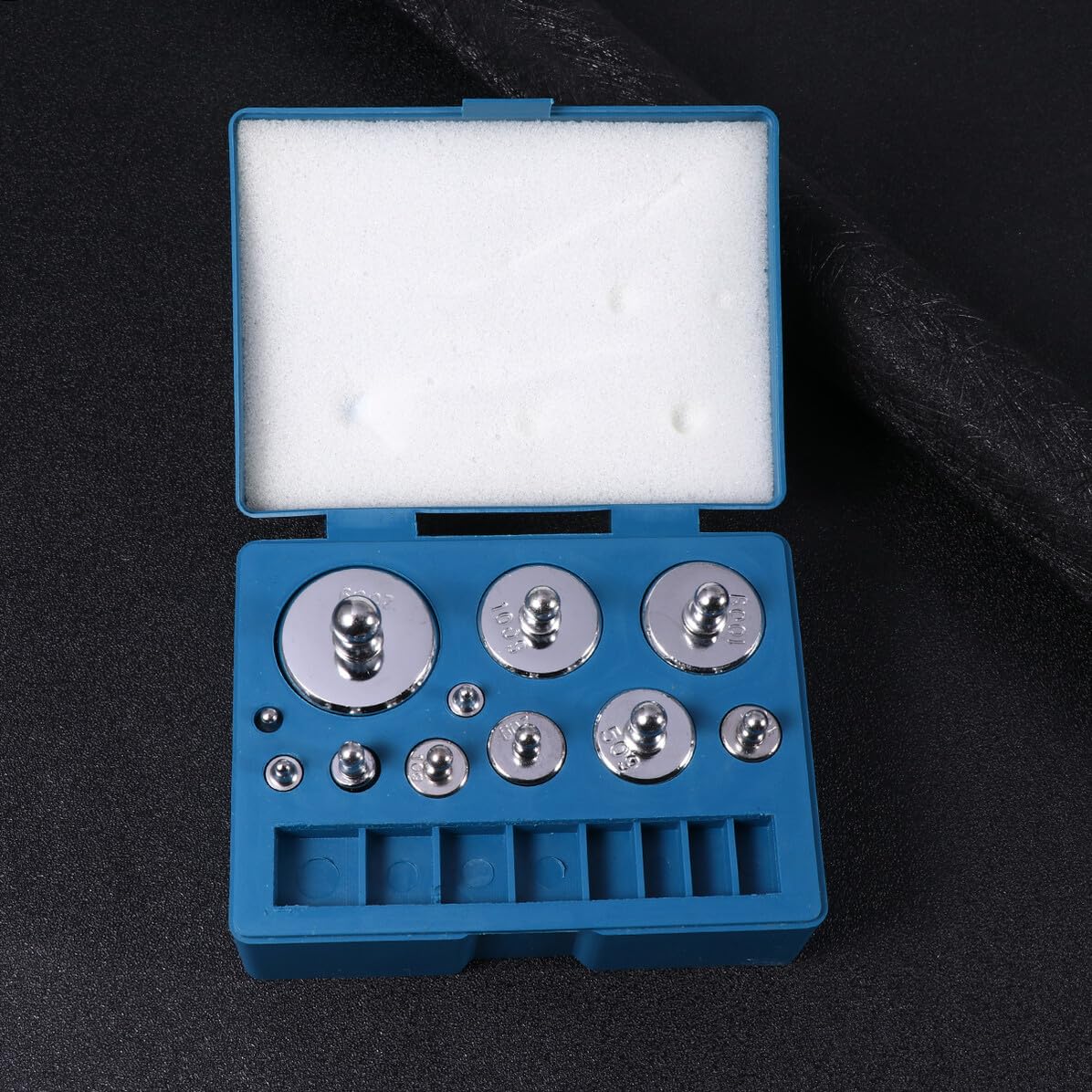 Plating Steel Calibration Weights Kit with Tweezers Balance Scale for Laboratory Commercial Educational Precision Measurement
