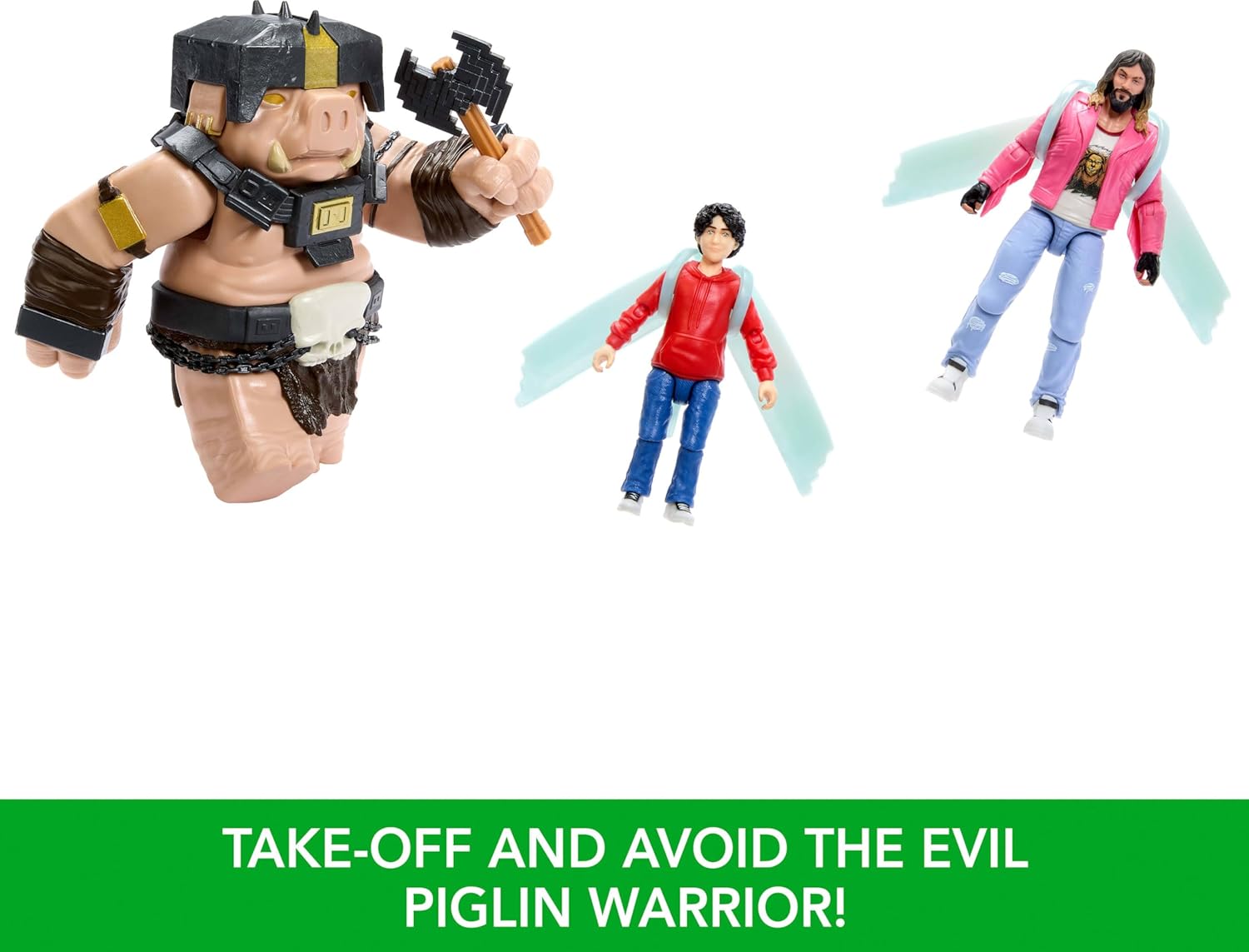 Mattel Minecraft Story Set with 3 Action Figures & 4 Accessories, A Well-Crafted Escape Figure Pack Inspired by A Minecraft Movie, Toy Collectible