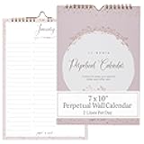 Paper 'n Such- Perpetual Calendar for Birthdays and Anniversaries -12 Months - Large Wall Hanging Dates to Remember Book - Journal for Important & Special Days - 7x10