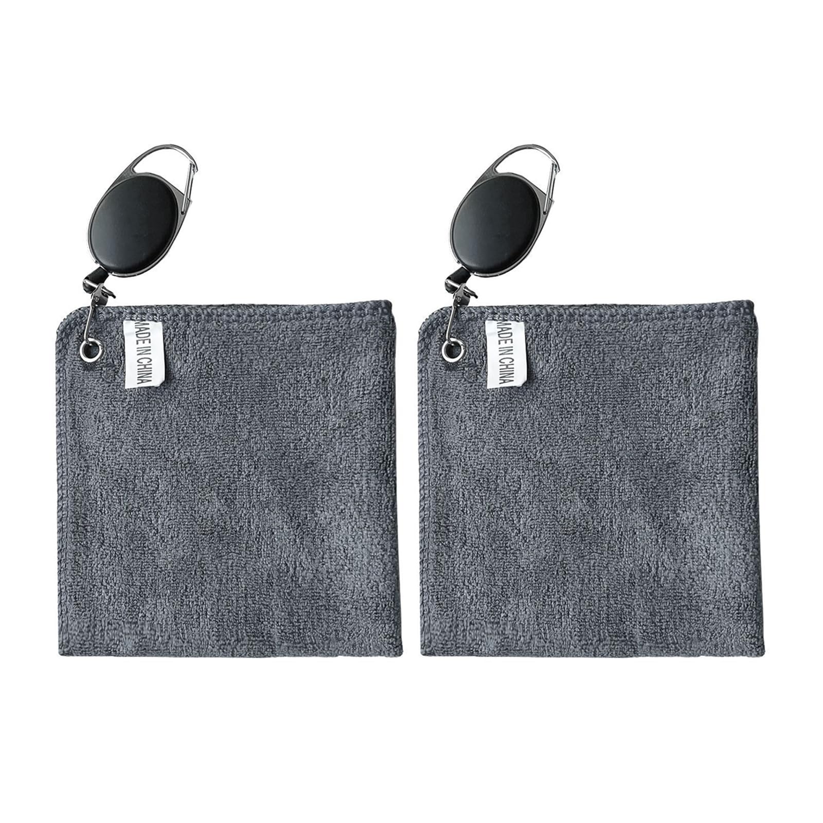 EXQIOUR Golfs Towel for Bag, Water Absorption Cleaning Cloth Clean Towel Golfs Club Head Wipe Cloth with Portable Buckle Hook Club Cleaning Tool