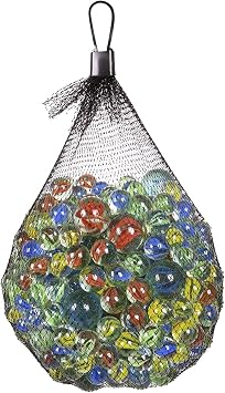 50 Pack Assorted Retro Marbles Fun Toys - Classical Glass Marbles for Kids Games, Party Favors & Fish Tank Filler