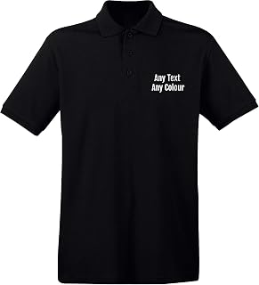 Personalised Polo T-Shirt Workwear Business Custom Event Stag Do Work Uniform Construction Any Text Here