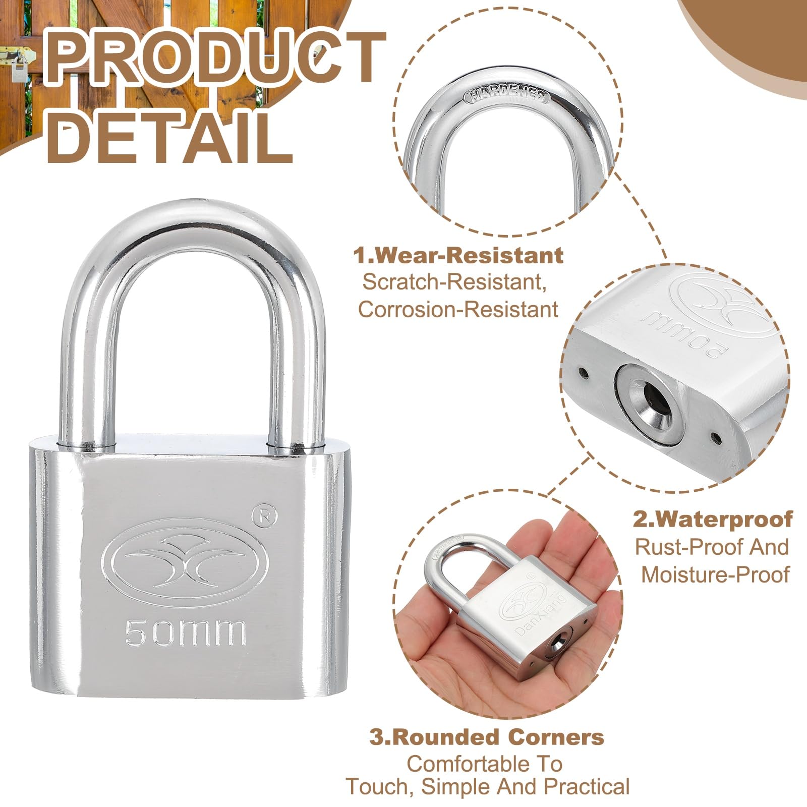 PATIKIL Keyed Padlock - Image 3