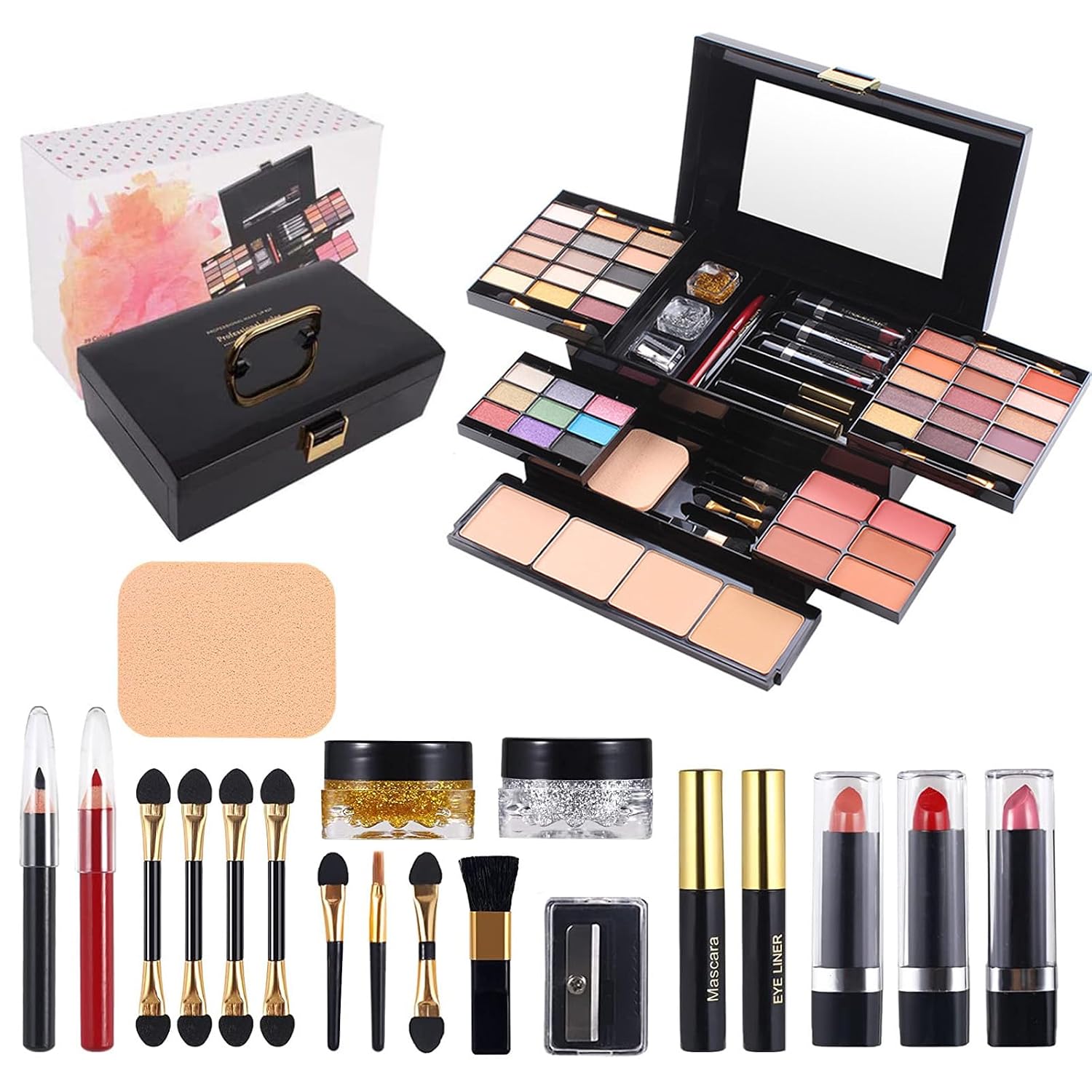 VolksRose Blush Contour Highlighter Makeup Palette - 16 Colors