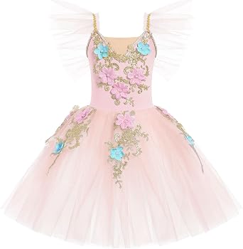 Ballet Leotards for Girl Maxi Tulle Tutu Toddler Floral Lace Ballet Dress Ballerina Halloween Christmas Dance Outfits