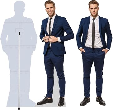 Custom Life Size Cardboard Cutout, Personalization Custom Cardboard Cutout, with Stainless Steel Stand Up, High Resolution, Upload Your Own Photo, Best for Wedding, Graduation, Birthday,1-8ft