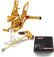 Vista 27 de Arashi (Versión 2.0) Estribos traseros ajustables para Honda CBR1000RR 2004-2007 / CBR600RR 2003-2005 2006 Accesorios para motocicleta Piezas de Oro
