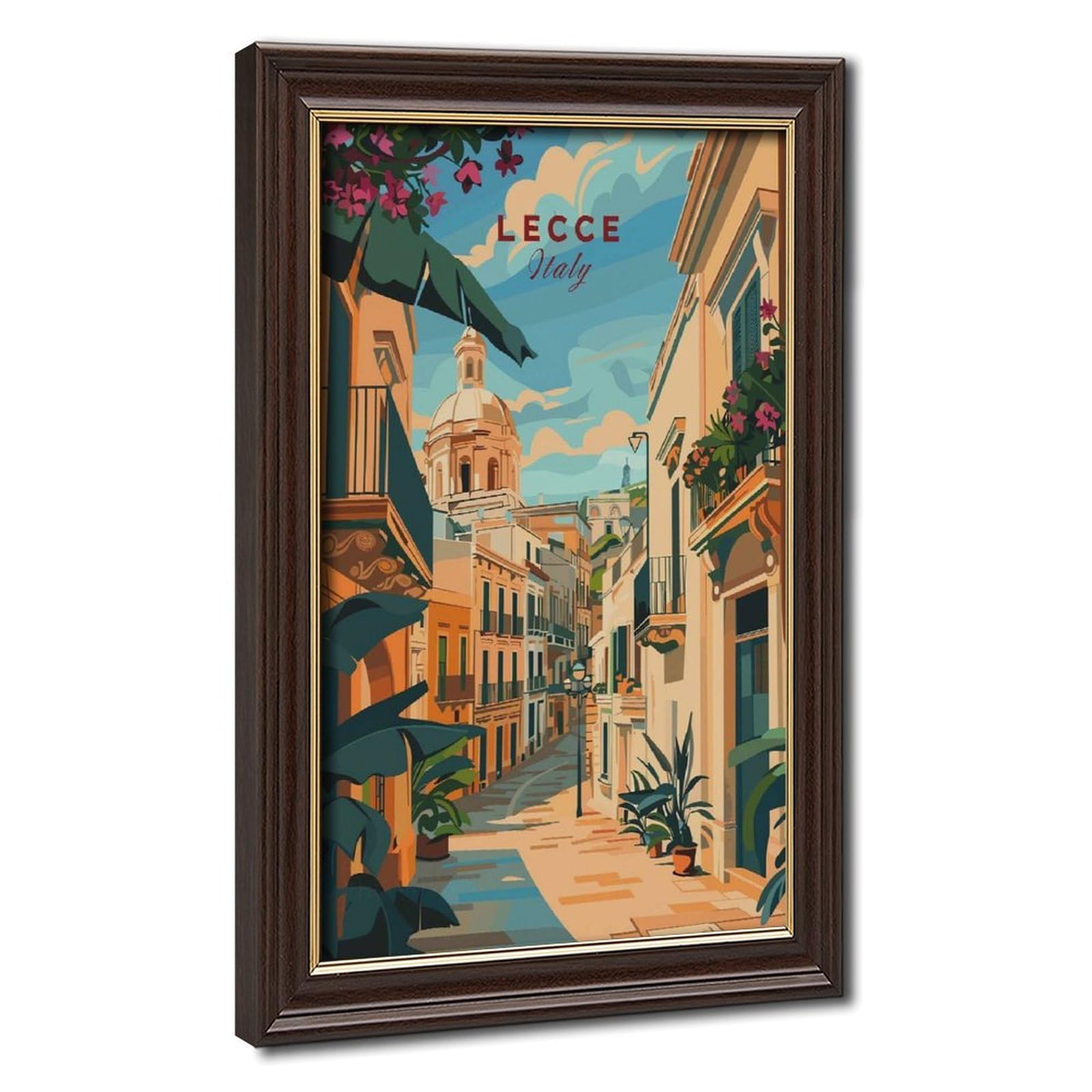 Bareronor Mokume Gane Frame-Style Lecce Canvas Poster For Office Decor Gift