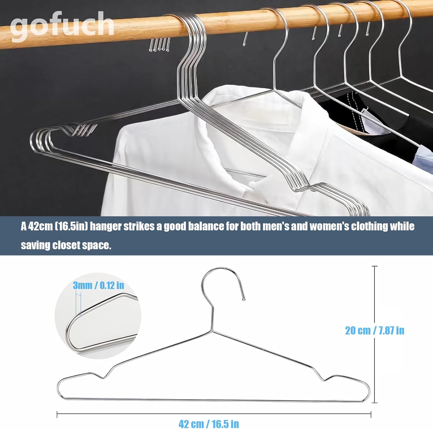 Wire Coat Hangers 150 Pack Strong Heavy Duty Stainless Steel Metal Ultra Thin Space Saving Clothes Hangers 16.5 Inch