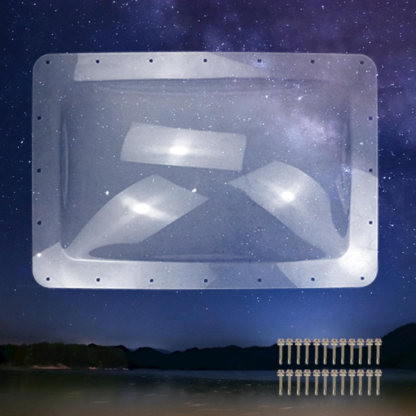 FEXON RV Skylight Outer Dome,18"x26" OD Universal Skylight Replacement