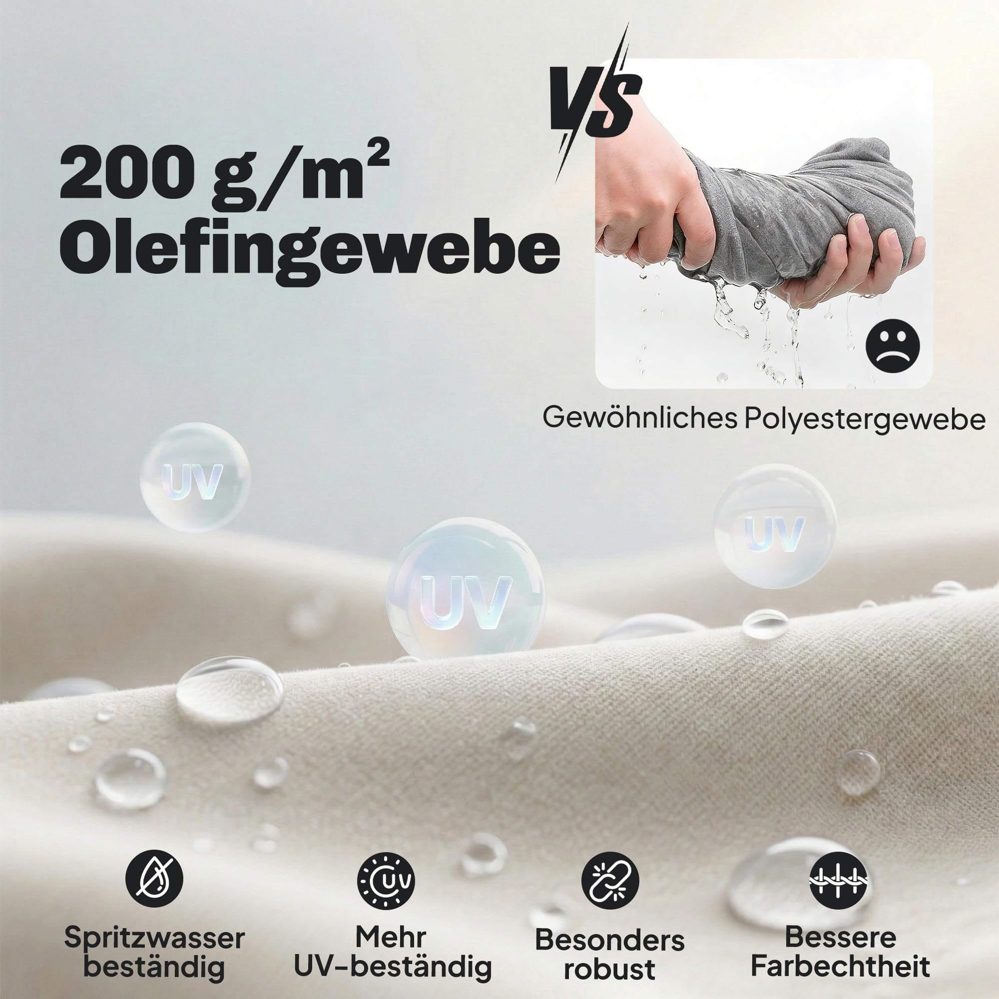 Outsunny Gartenmöbel Set Aluminium für 4 Personen Wasserabweisend Beige | Sitzgruppe, Extra Tiefe Gartenlounge Outdoor, 2er Sofa, 2 Sessel, Beistelltisch, Balkonmöbel, Terrassenmöbel