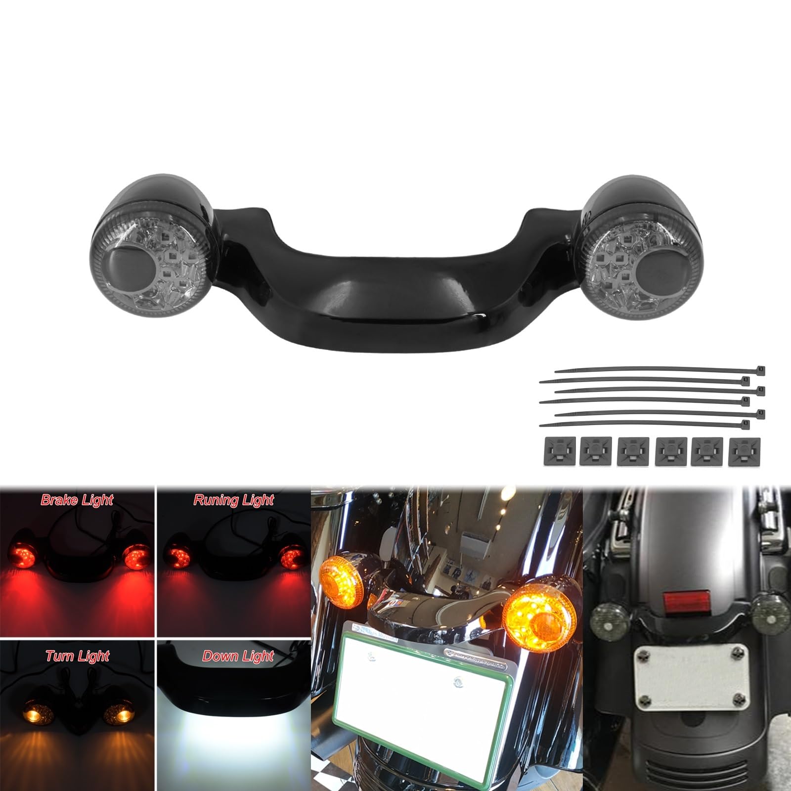 Moto Frecce LED di direzione 2X Per ho&nda CT70 6V Chrome Posteriore LED Indicatori Di Direzione Indicatori Luminosi Lampeggiatori Lampeggianti Lampada Moto Scooter Dirtbike Illuminazione