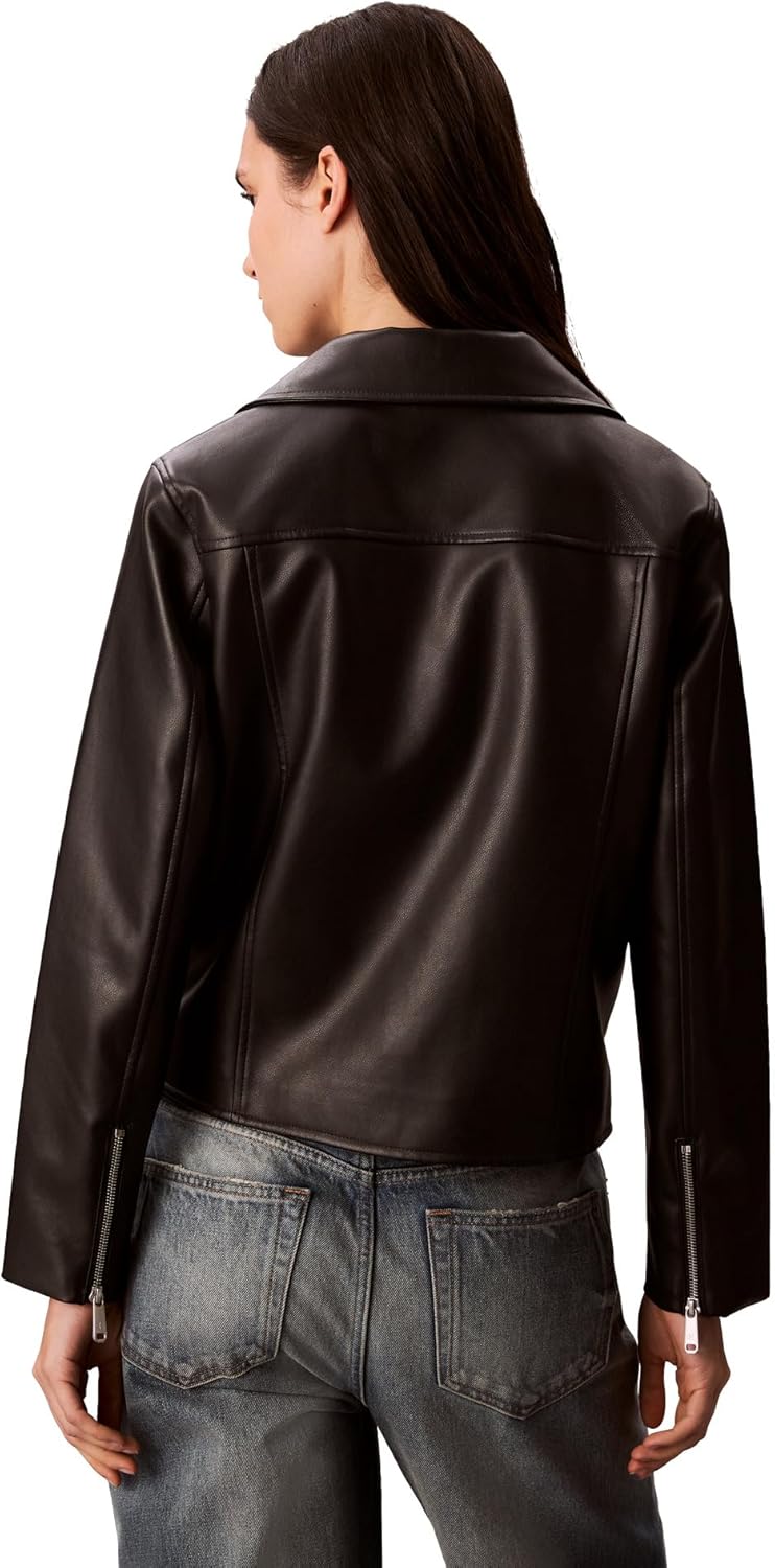 Calvin Klein Women's Classic Leather Jacket - Image 5