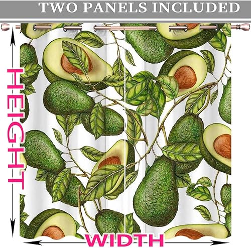 Miniatura 10 de Cortinas de decoración de cascada para sala de estar, 2 paneles de cortinas de ventana verdes y azules para sala de estar de 55 x 72 pulgadas de