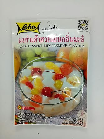Milk Curd Pudding Agar Dessert Mix Jasmin Flavor For make 4-6 Serving (Almond)