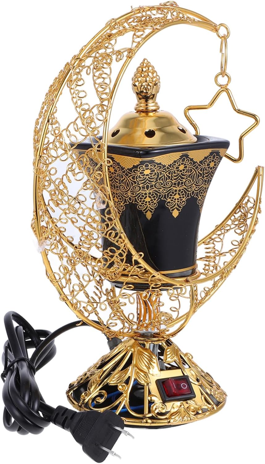 Ceramic Electric Incense Burner Incense Pot for Home Decor Arabian Style Plug in Censer Us Plug