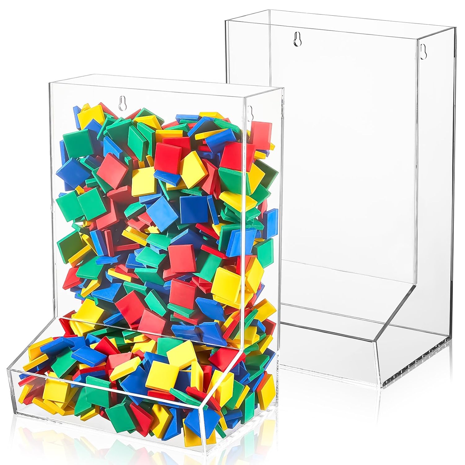 Barydat 2 Pcs Acrylic Wall Organizer Hanging Acrylic Wall