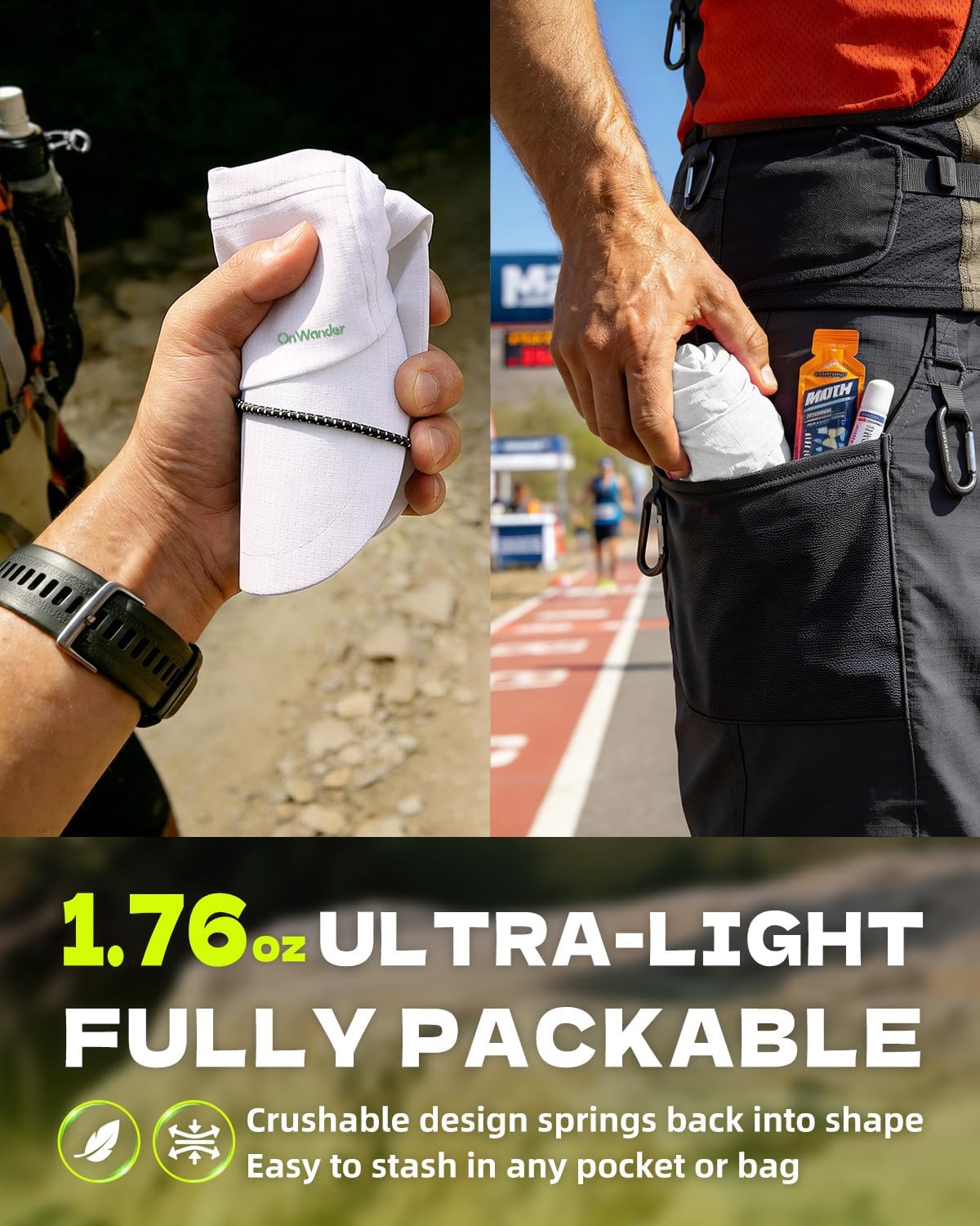 Breathable Running Cap for Men & Women – Ultra-Light Athletic Cap, UPF 80+ Sweat-Wicking Baseball Hat for Golf