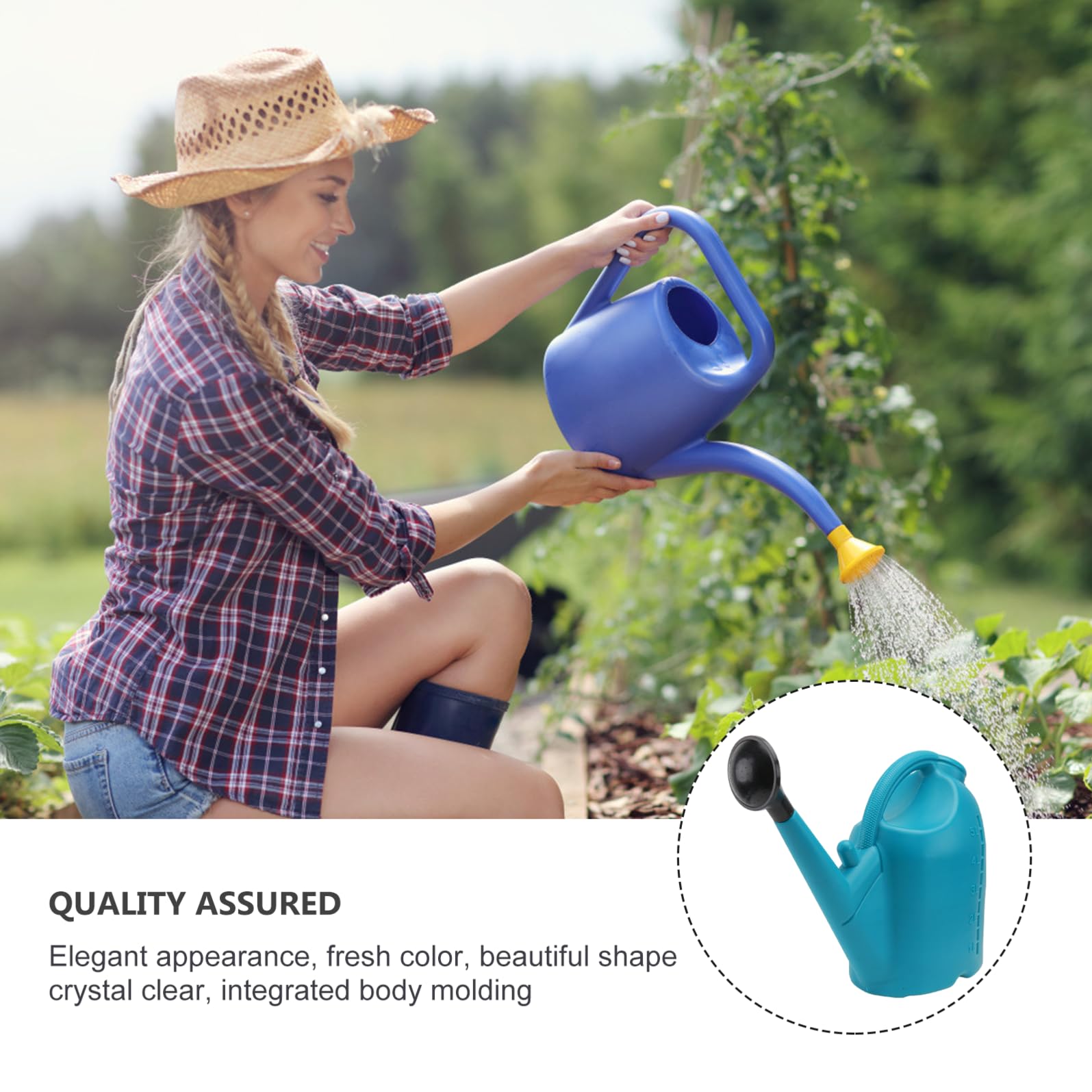 Regadera Plástica para Jardín Botella Spray para Plantas de Interior y Exterior Diseño Ergonómico Resistente y Multifuncional para Riego Preciso Reutilizable
