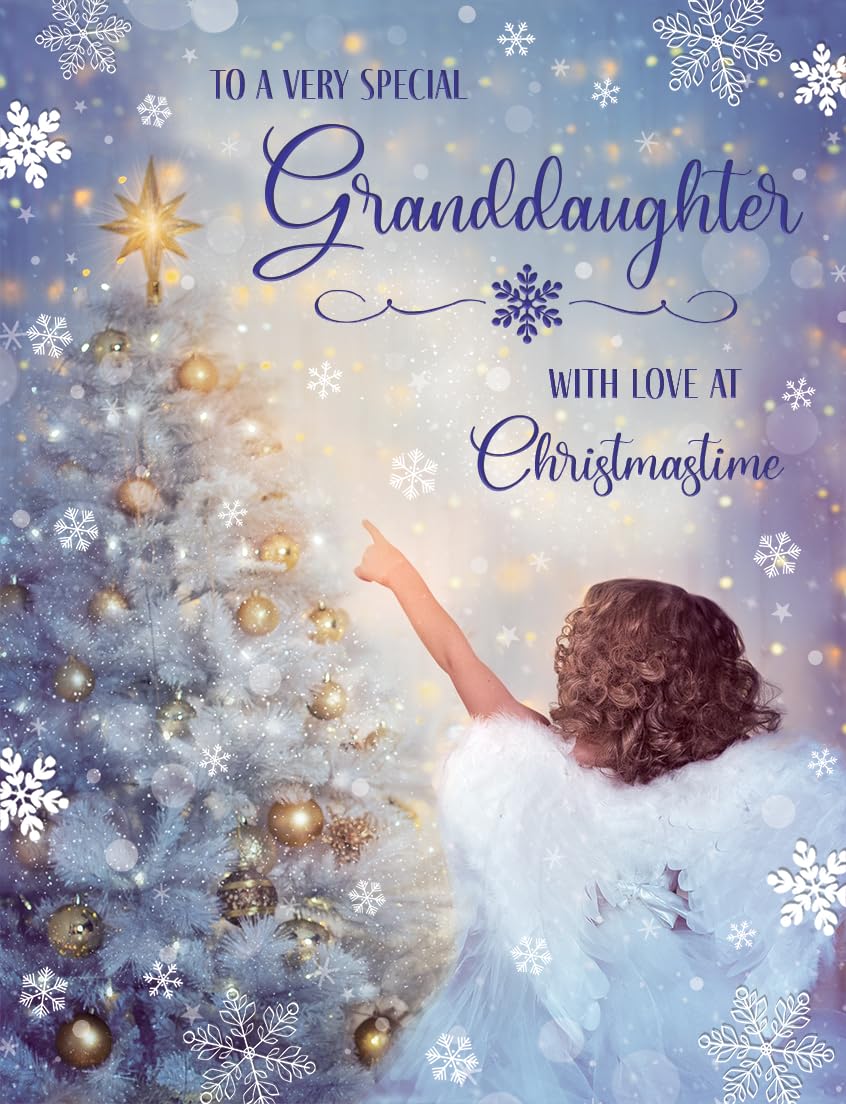 Christmas Card for special Granddaughter - 8 x 6 inches - Piccadilly Greetings