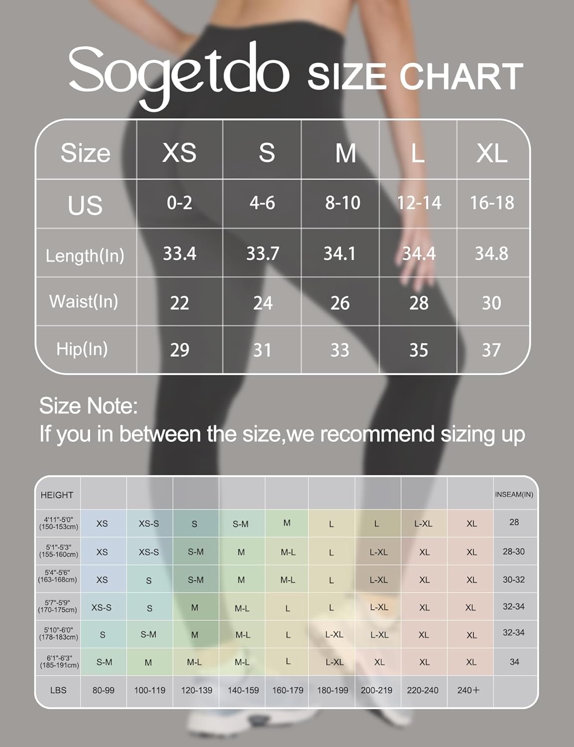 Sogetdo Leggings with Pockets for Women High Waistd No Front Seam Buttery Soft Stretchy Workout Running Gym Yoga Pants - Image 6