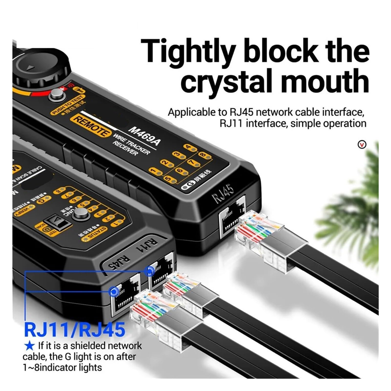 Traqueur de Câble, Testeur de câbles réseau intelligent RJ45 RJ11 LAN, détecteur, récepteur suivi fils, outil électrique réparation | Standard version