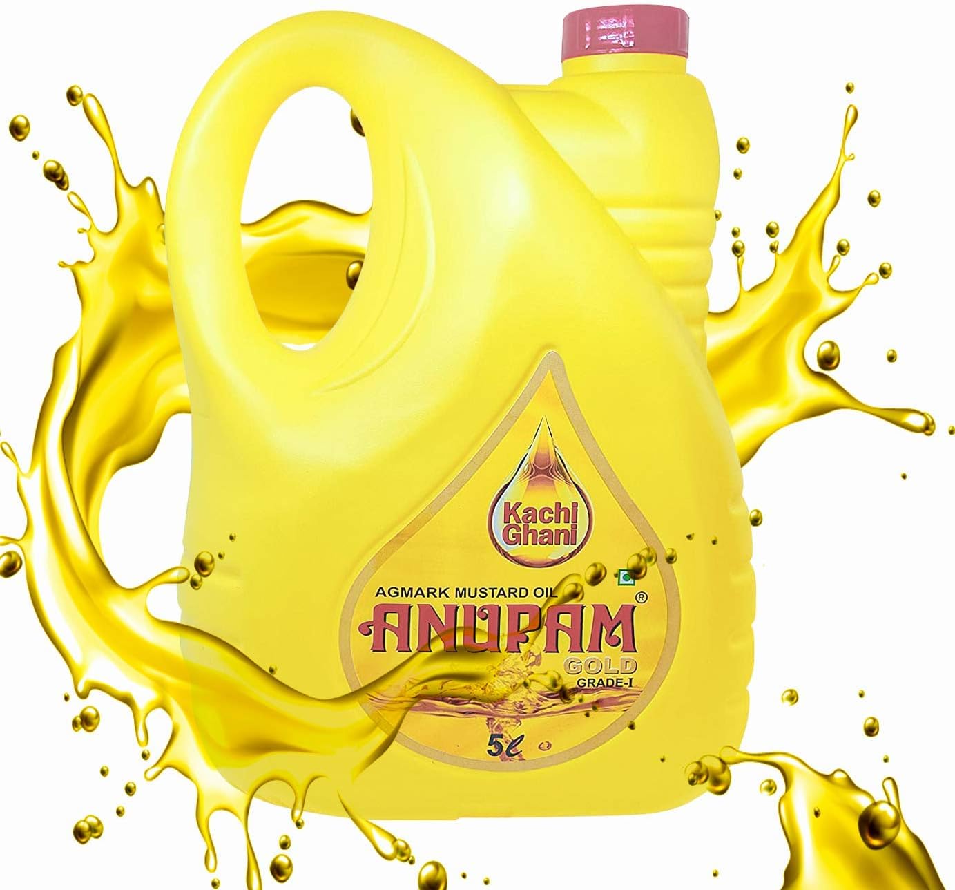 Mustard Oil (Kachi Ghani) for Cooking Oil 5 Liter Jar