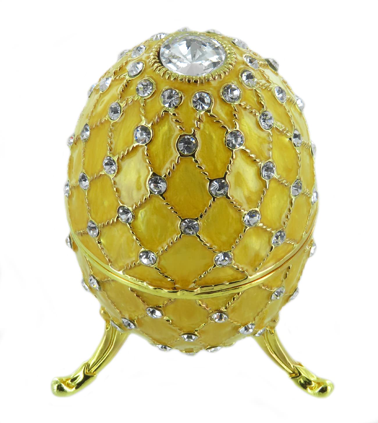 Lutèce Créations Muzyczne jajko/biżuteria w stylu Faberge z metalu z pozytywką, złoceniami, kamieniami strasu i 18-tonowym mechanizmem sprężynowym - dla Elise (Beethoven)
