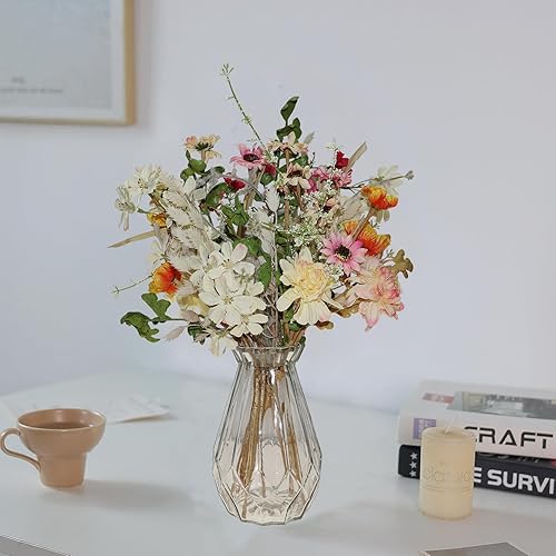 Miniatura 6 de 24 flores silvestres rústicas de primavera y verano de 16 pulgadas con tallos para manualidades o jarrón, centros de mesa de boda, ramos de