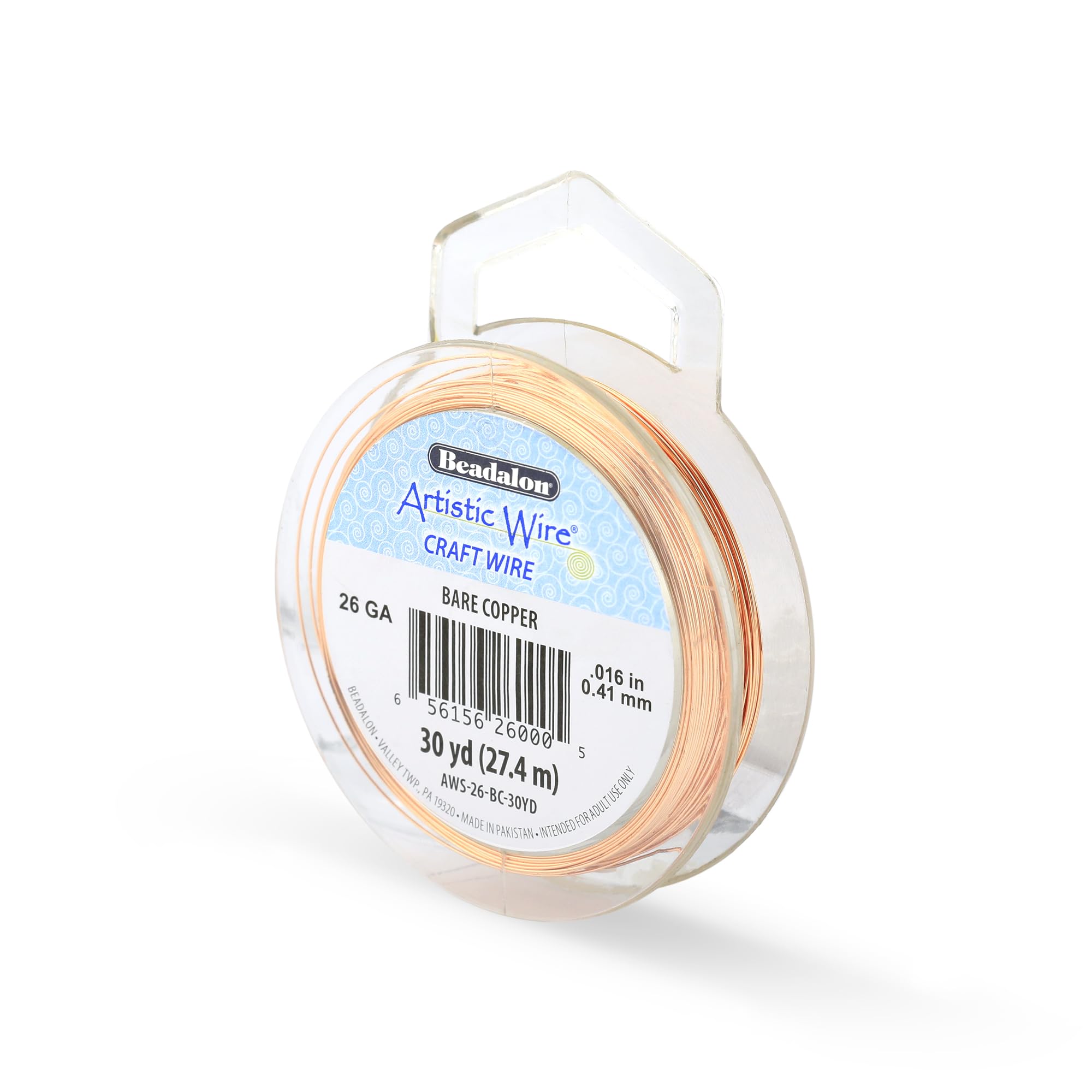 Beadalon 30-Yards Artistic 26-Gauge Bare Wire, Copper