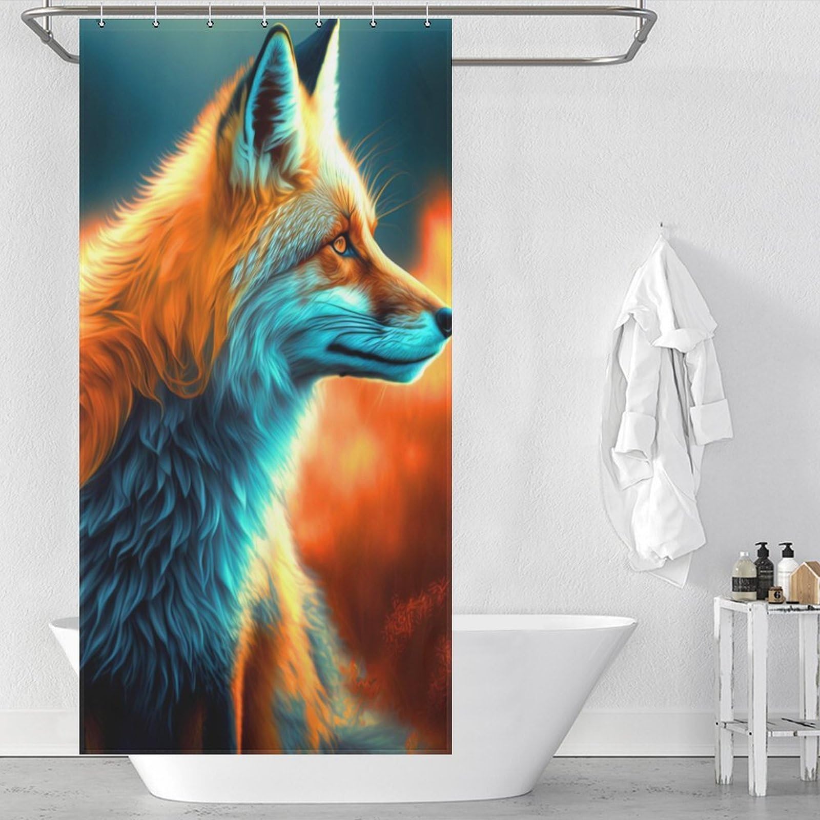 Rideau de bain fox amusant pour égayer votre salle d'eau familiale