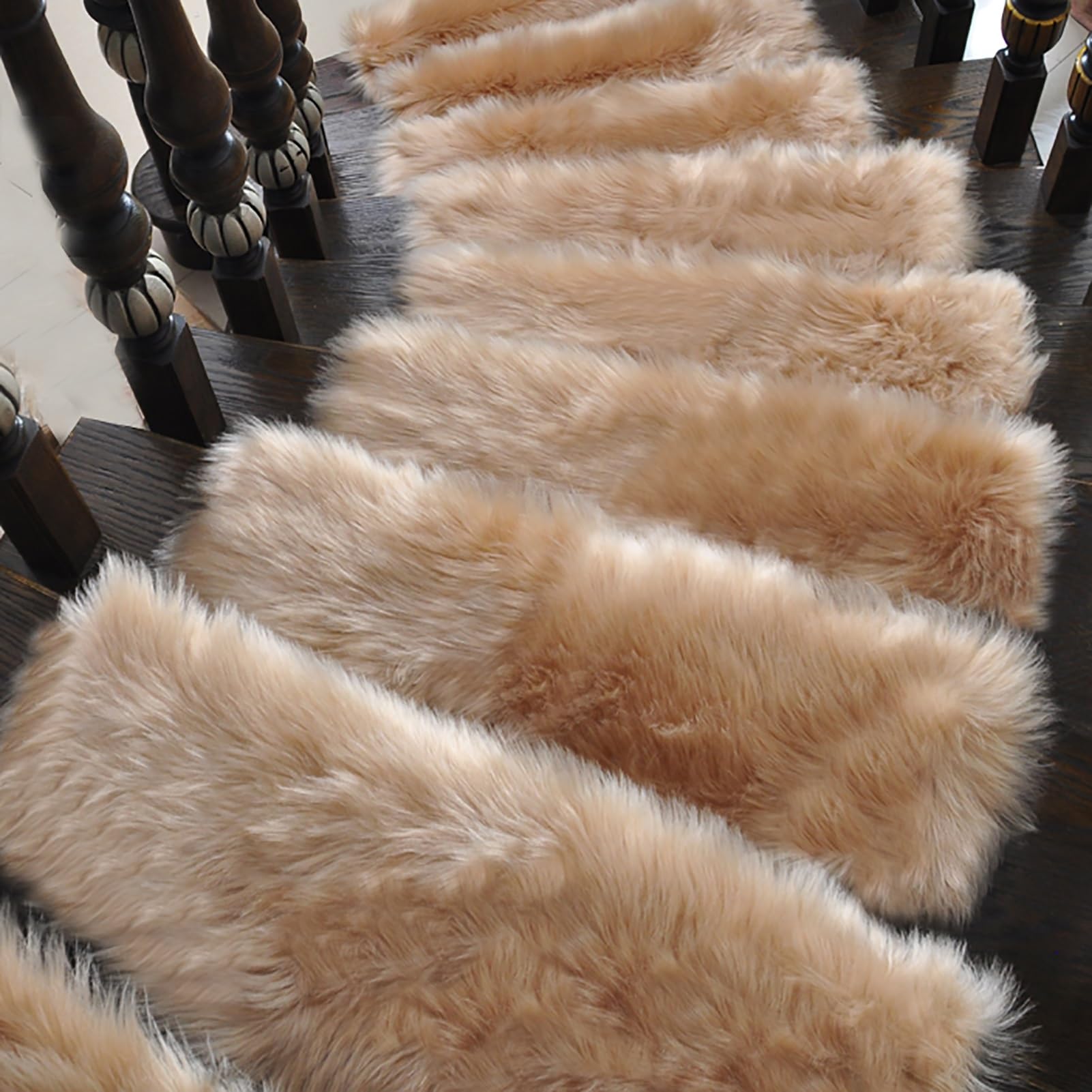Alfombra antideslizante para escaleras interiores, peldaños de seguridad y tracción en pack