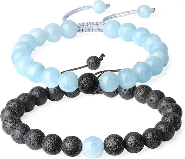 COAI Adjustable Long Distance Relationship Stone Couple Bracelets