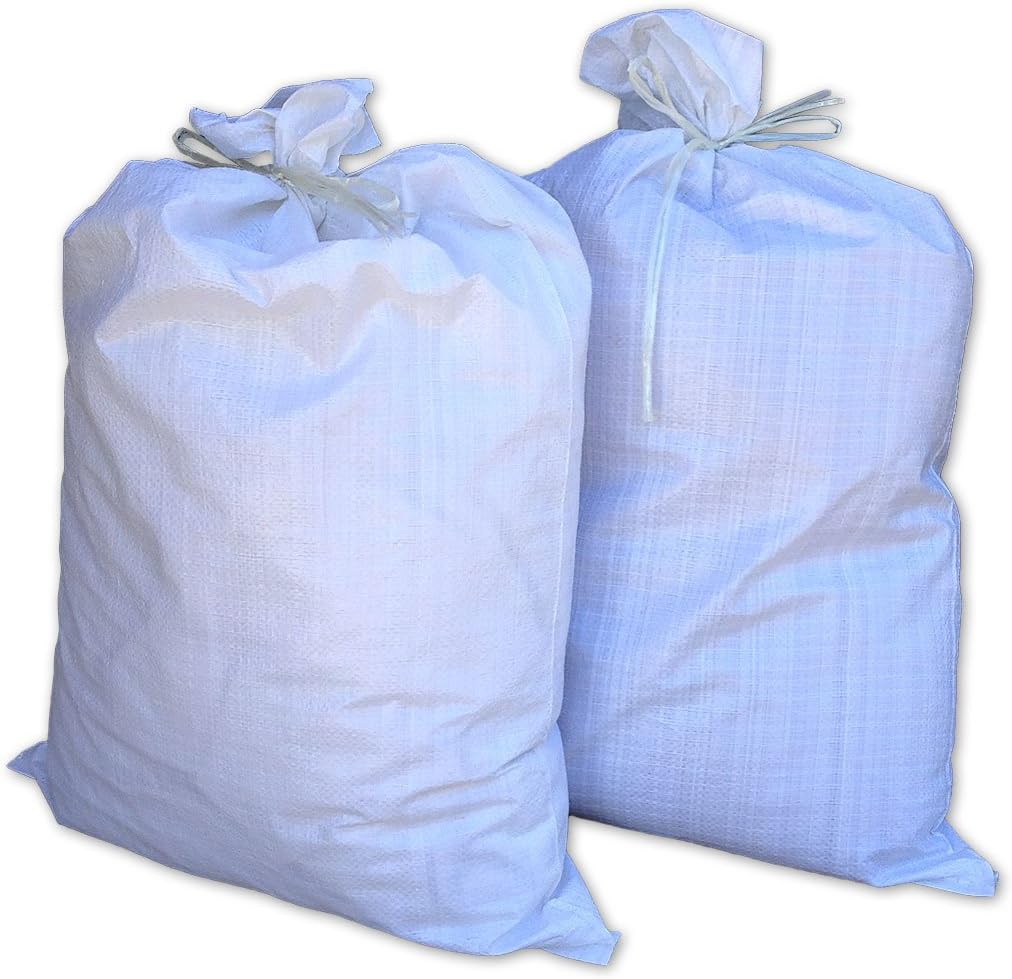 BEST 5 PACK (EMPTY) 17x27 UV RESIST SANDBAGS BY PEJ HOME for residential or commercial. flood control, tent ballast or other uses. SO BUY TODAY!