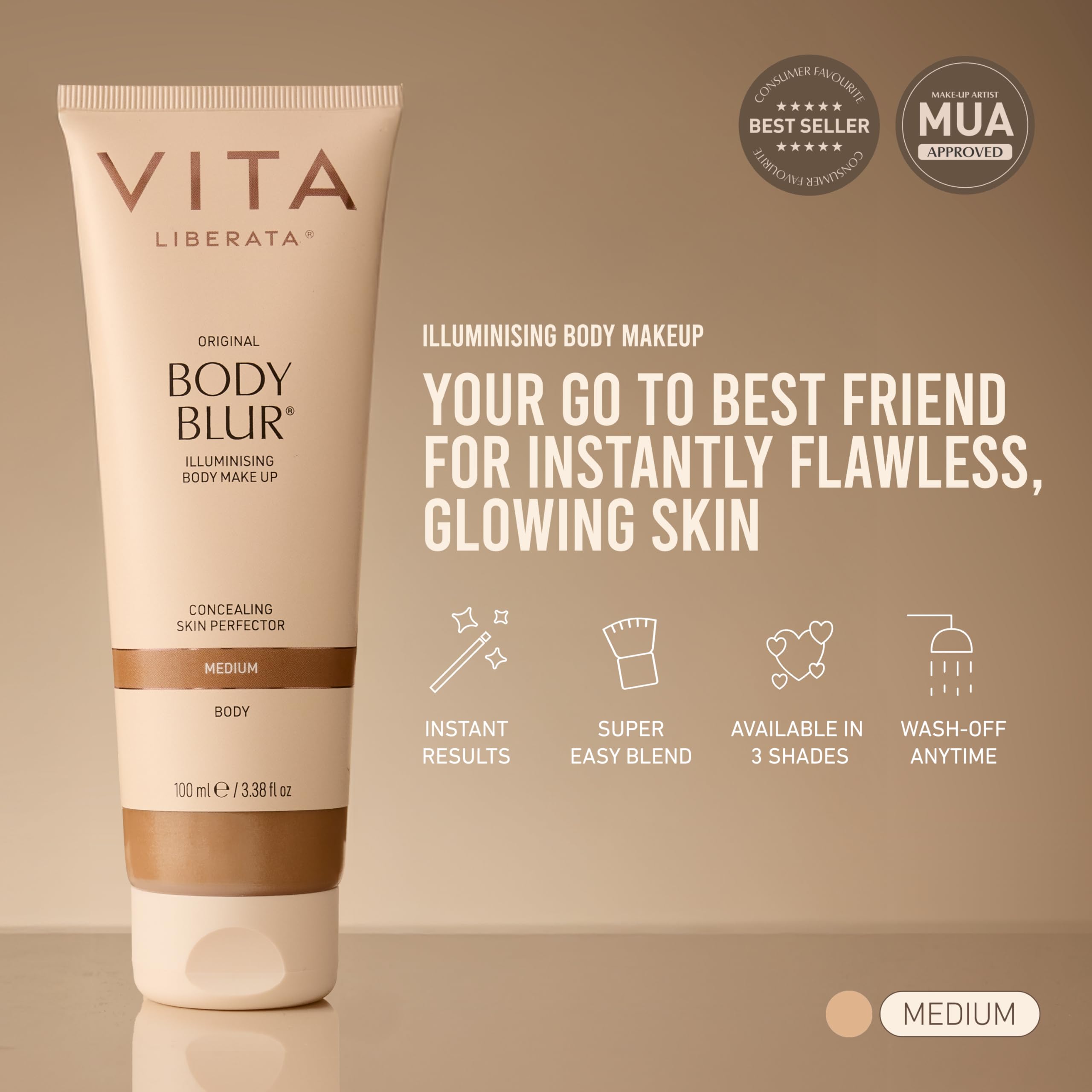 Vita Liberata Desenfoque corporal | Sombra: Medio | 100 ml | NUEVO EMBALAJE