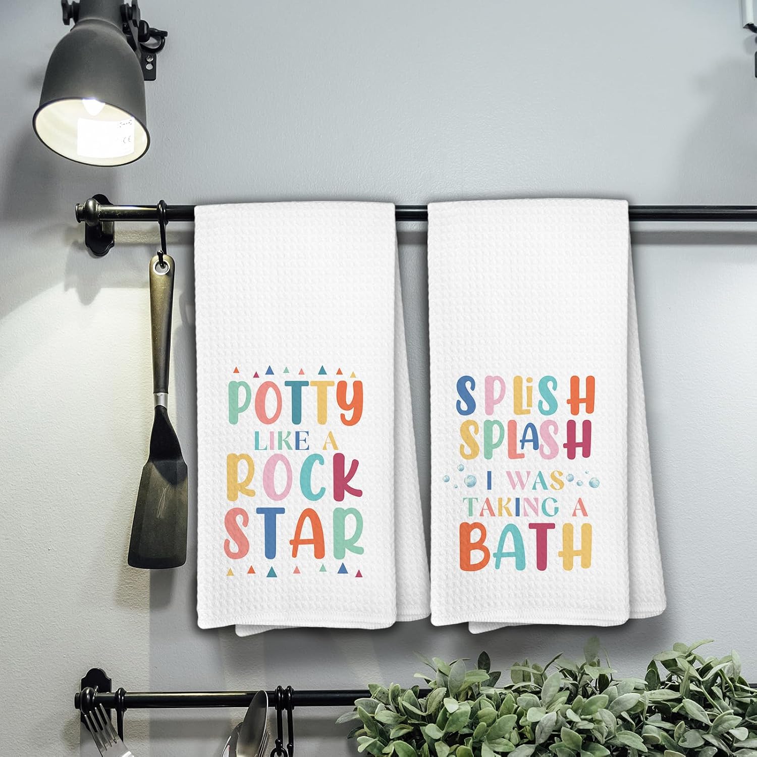 Boys Girls Kids Bathroom Decor Towels, So Fresh and So Clean Splish Splash Colorful Bathroom Hand Towels Decorative Set, Kids Boys Girls Toddler Decor