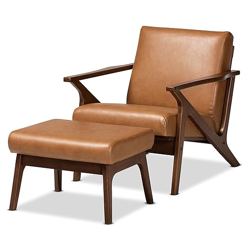 Baxton Studio Bianca Mid-Century Modern Walnut Brown Finished Wood and