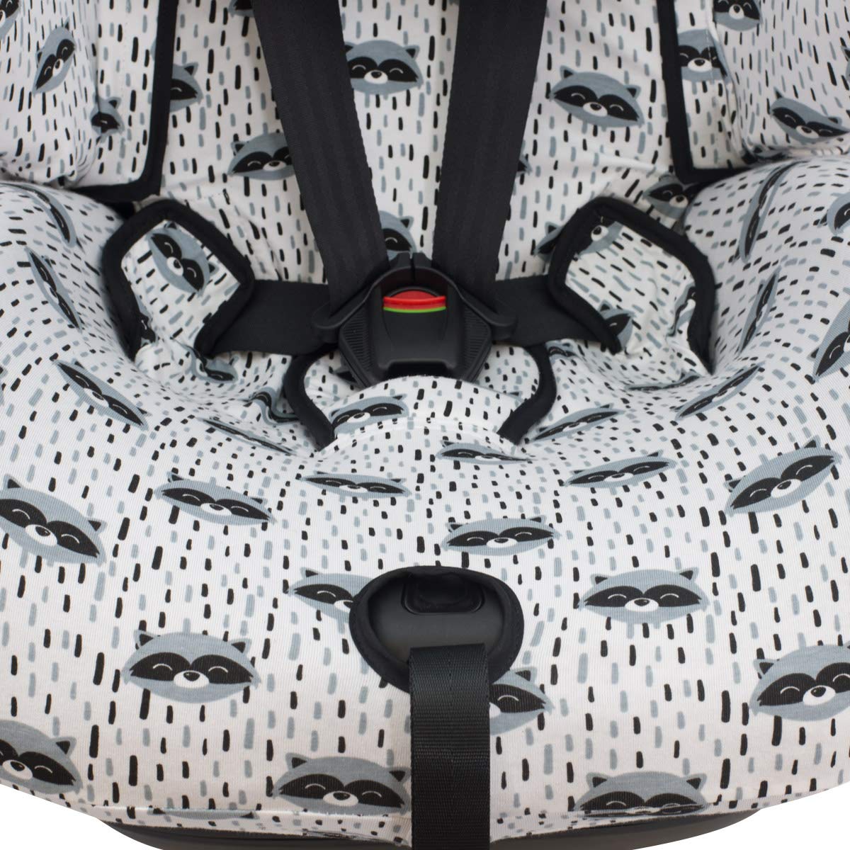 JYOKO KIDS Bezug für Autositz kompatibel mit Kinderkraft Myway, aus Baumwolle (Raccoon)