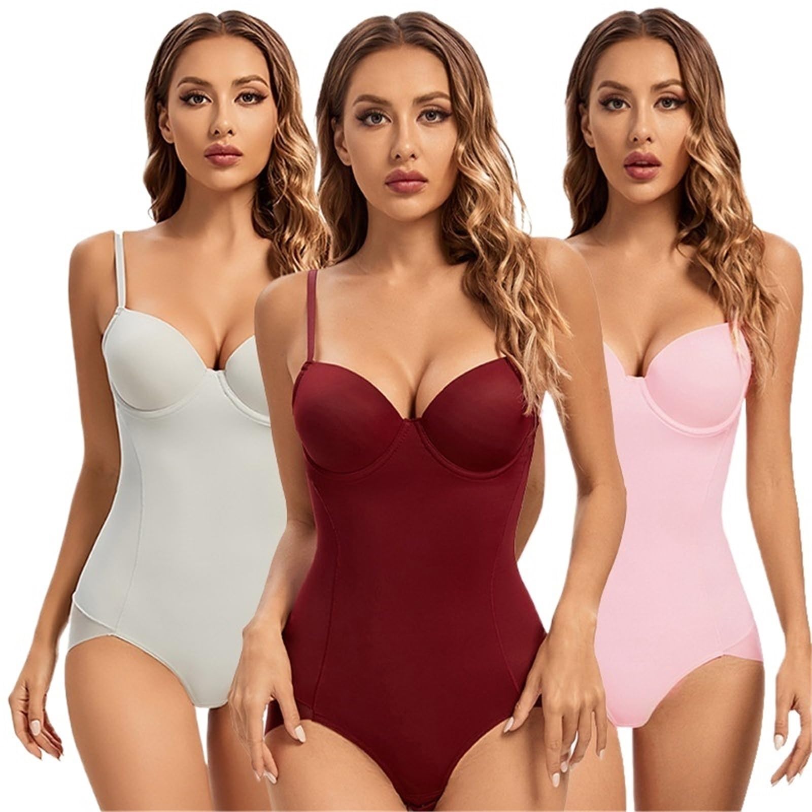 Mujer Bodies Body moldeador de cuerpo, bralette con tirantes, lencería for mujer con copa con aros, ropa moldeadora