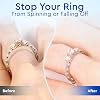Ring Adjuster for Loose Rings - Ring Size Reducer, Guard, Holder - Spiral Silicone Tightener Set with Polishing Cloth - Ring Snuggies, Clips, Jewellery Making Accessories