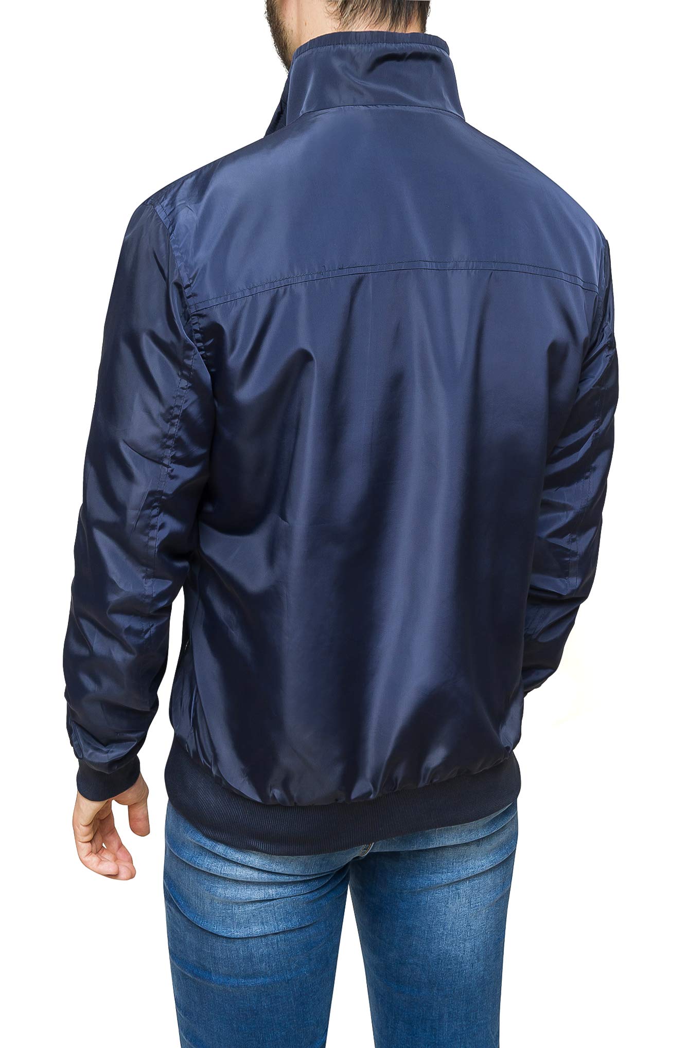 Evoga Giubbotto Giacca Uomo Codice Articolo 392115 Primavera Estate Slim Fit Tecnico Impermeabile Cerniera Manica Lunga Tasche Laterali con Zip Foderato Interno