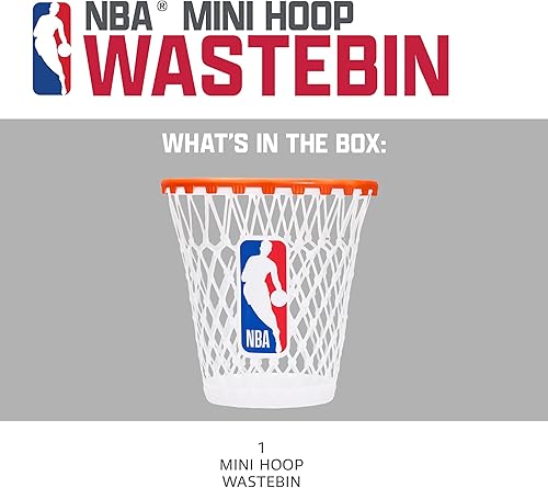 Miniatura 7 de Franklin Sports NBA Mini Hoop Waste Bin  11" Basketball-Themed Trash Can with Removable Rim for Kids Rooms, Dorms, and Fun Indoor Paper Toss Play