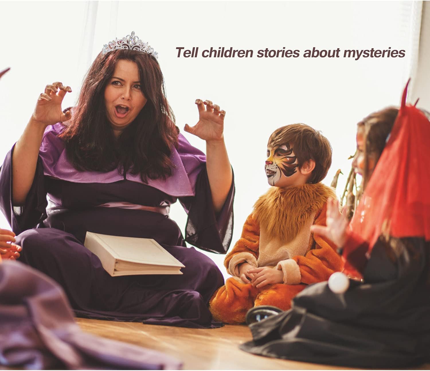 Velscrun Birthday Queen Tiaras Crown for Women, Queen Tiara for Mom, Girls Princess Crowns for Women, AB Rhinestones Birth Crown Headband Birth Sash, 50th Birthday Prom Party Decorations - Image 5