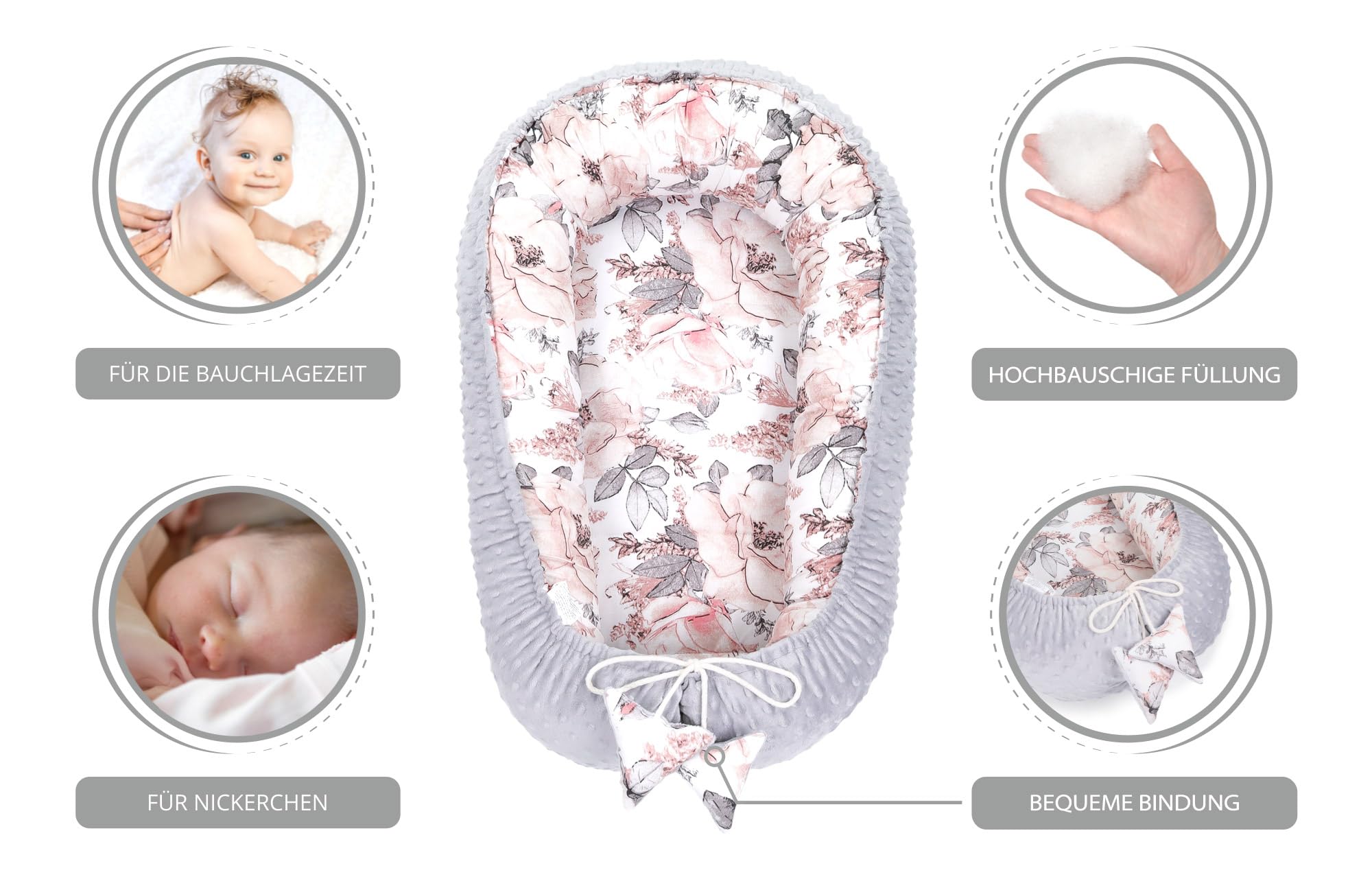 Reducteur De Lit Bebe 90x50 Cm - Cale Bebe Pour Lit Bebe Cocoon Cerf Beige
