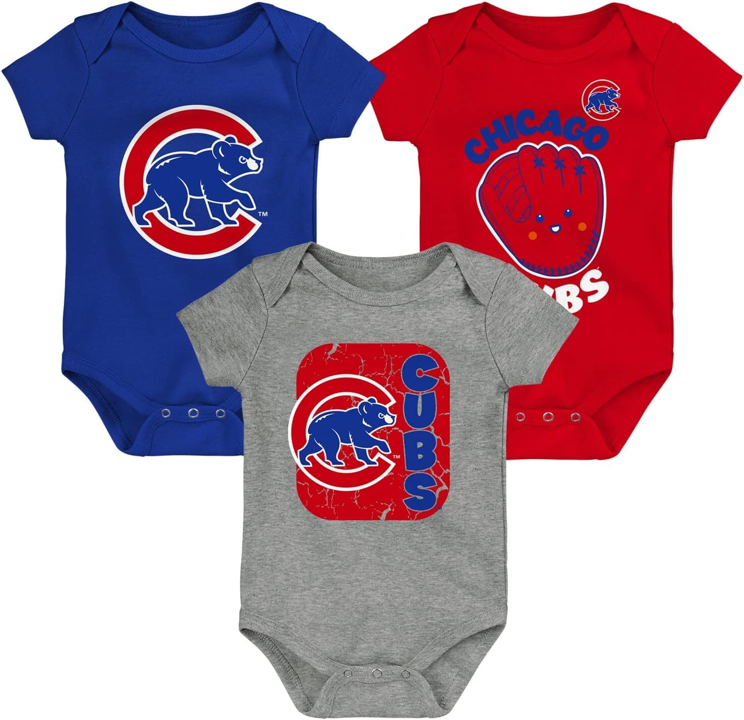 Outerstuff MLB Newborn & Infants 0-24 Months Change Up 3 Piece Onesie Creeper Romper Set