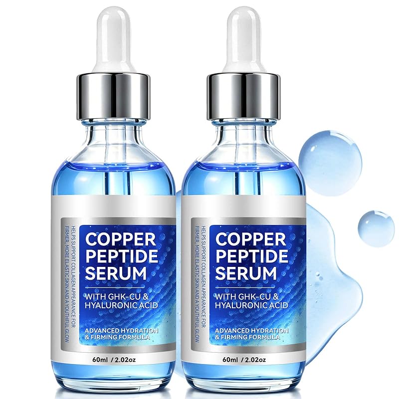 Sérum facial com peptídeos de cobre e ácido hialurônico FUBAOLIN, pacote com 2
