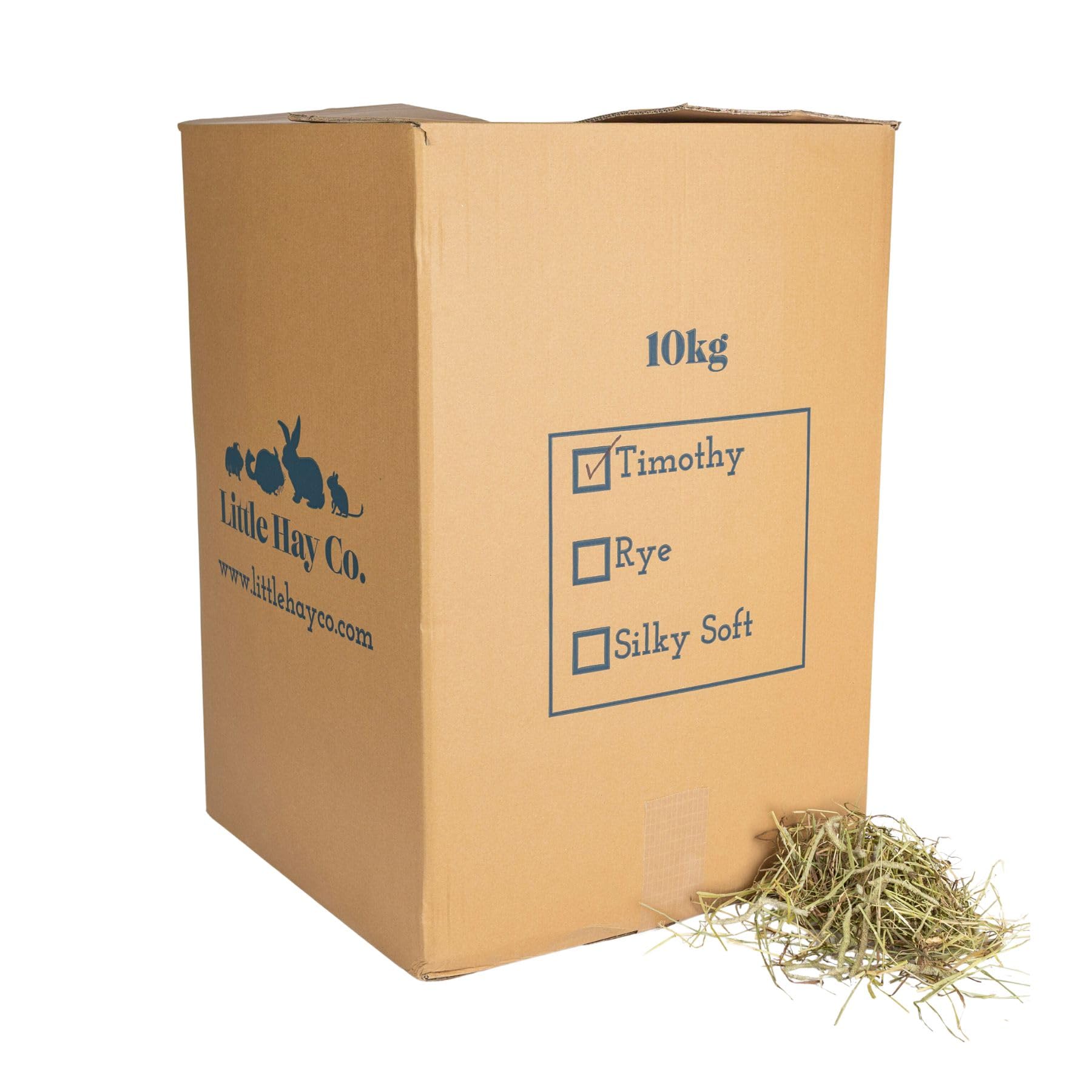 Little Hay Co Pure Timothy Hay | Eco Box | Clean, Green, Fresh & Fragrant! | Rabbits, Guinea Pigs, Hamsters, Degus | (10kg)