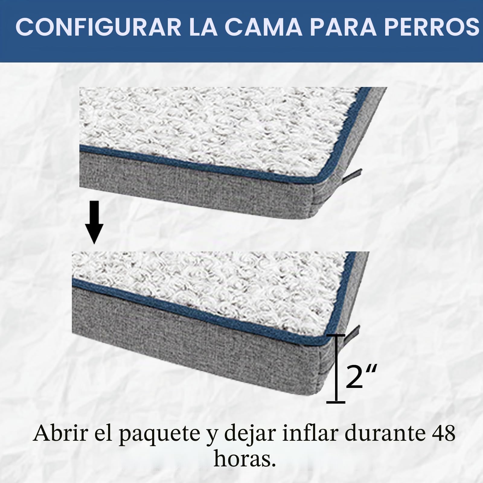 EMPSIGN Cojín para Perro Reversible Desenfundable Jaula, 112x76x7,5cm, Gris | espuma ortopédica alta densidad, fresco/cálido, interior impermeable, lavable en lavadora, para transportín coche